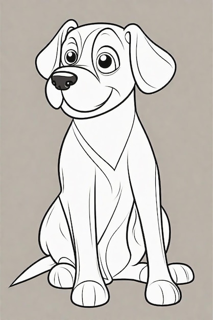 illustrazione del cane di linea arte