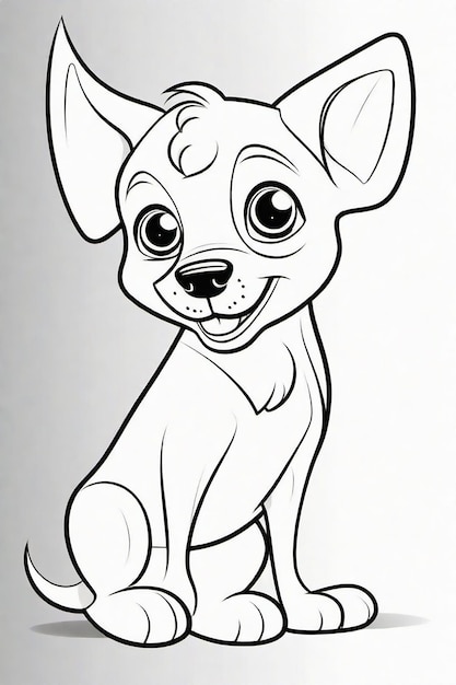illustrazione del cane di linea arte