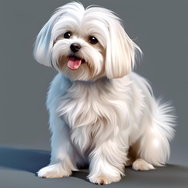 Illustrazione del cane maltese