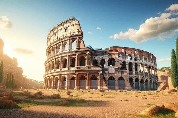 Illustrazione del Colosseo romano