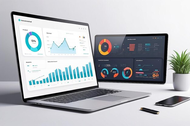 Illustrazione del concetto di dashboard sociale