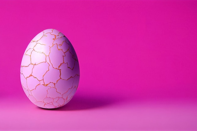 Illustrazione del concetto di pasqua delle uova pastello rosa di colore brillante