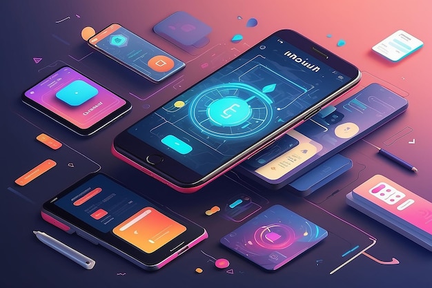 Illustrazione del concetto mobile ux