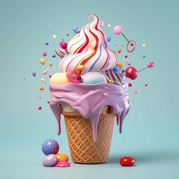 illustrazione del cono gelato