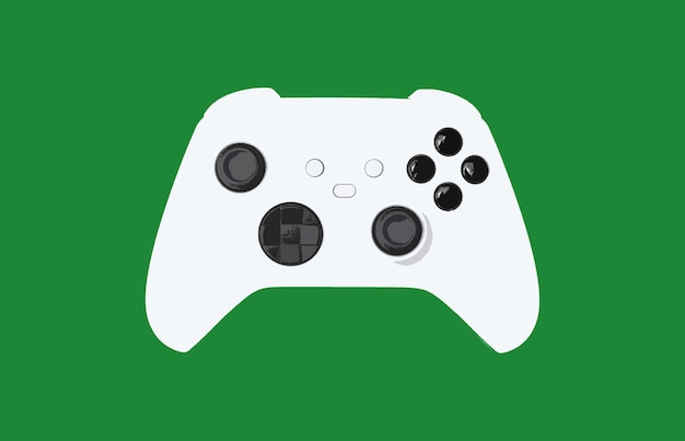 Illustrazione del controller di gioco su sfondo verde