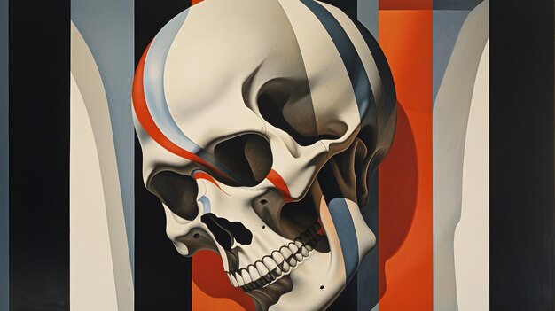 Illustrazione del cranio sullo sfondo carta da parati design giorno dei morti Dia de Muertos