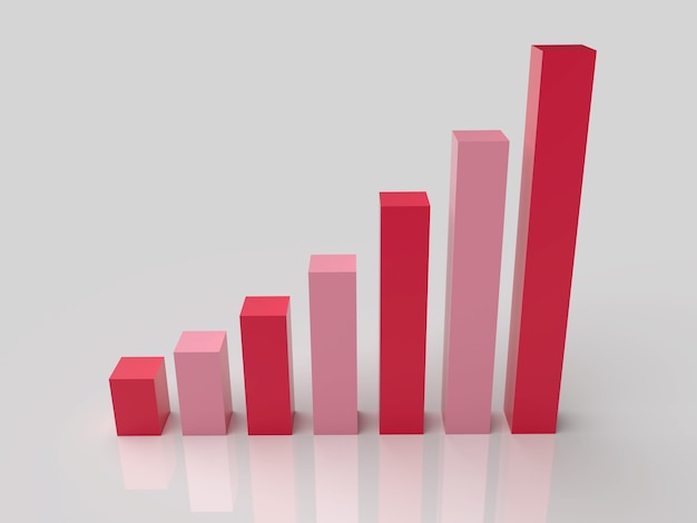 Illustrazione del diagramma con il progresso crescente Concetti di business