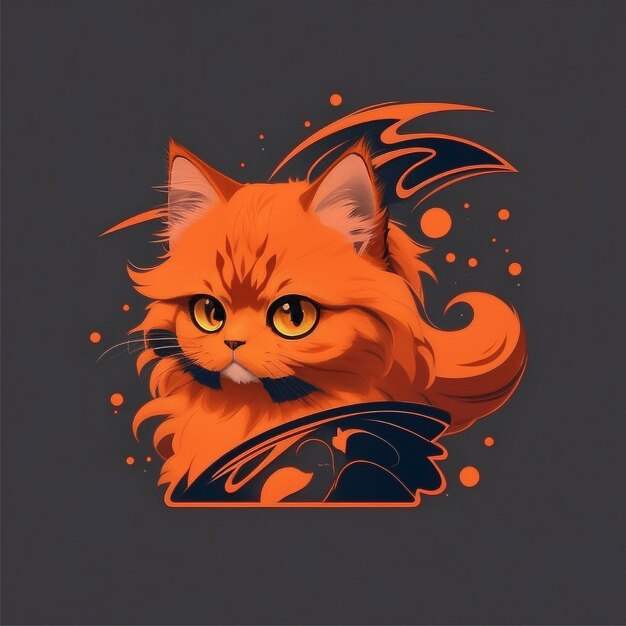 Illustrazione del disegno dell'immagine del gatto persiano