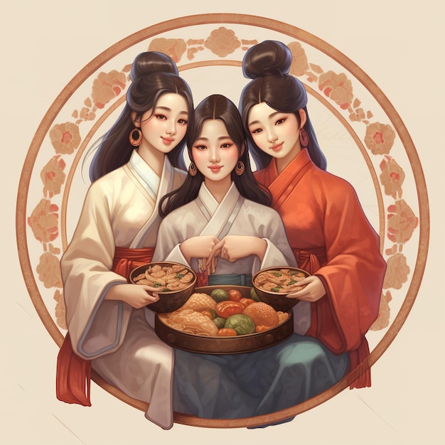 Illustrazione del Festival di Chuseok