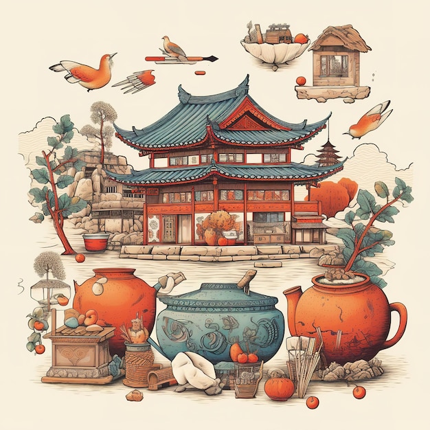 Illustrazione del Festival di Chuseok