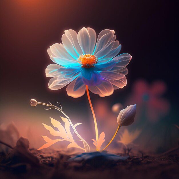 Illustrazione del fiore leggero di bellezza