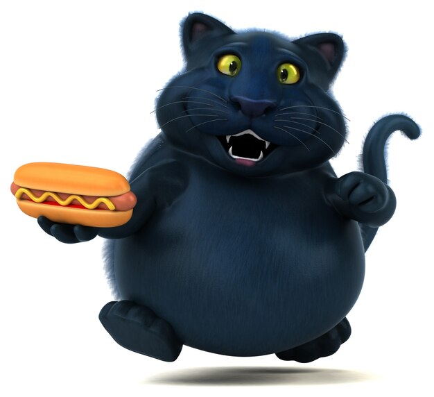 Illustrazione del gatto divertente