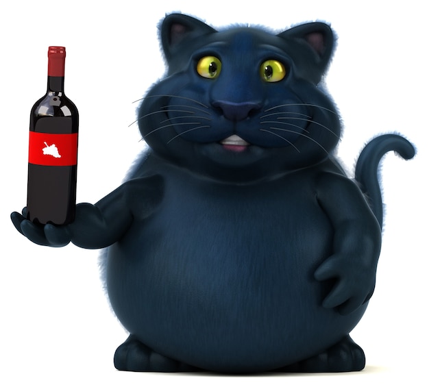 Illustrazione del gatto divertente