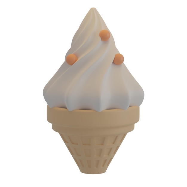 Illustrazione del gelato del cono 3D