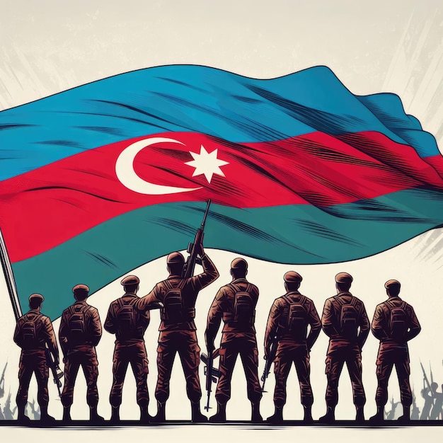 Illustrazione del giorno dell'indipendenza dell'Azerbaigian