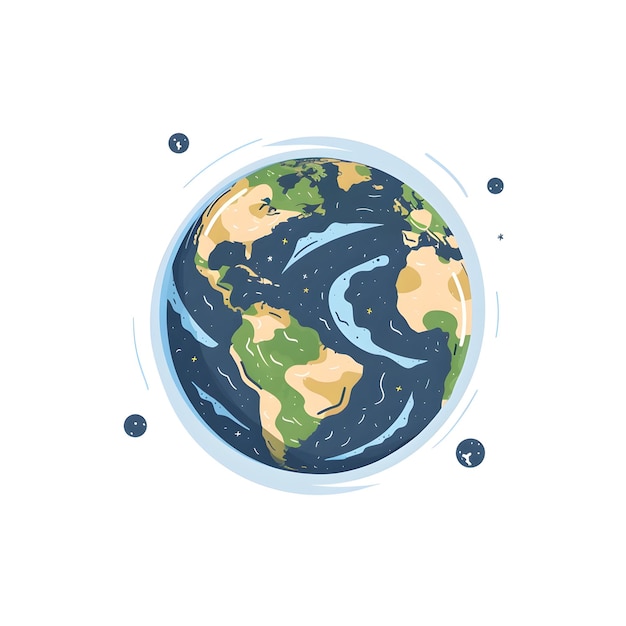 illustrazione del giorno della terra in stile a colori piatti