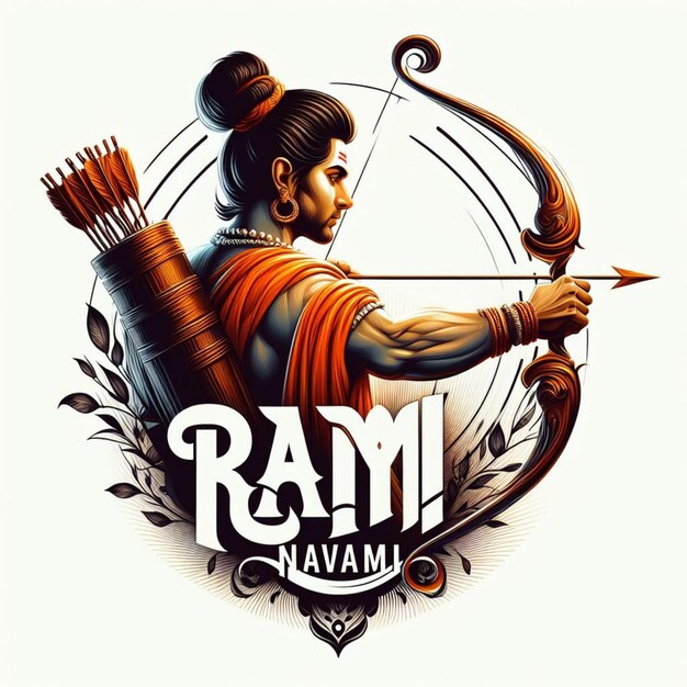 illustrazione del giorno di Ram Navami con vettore freccia e arco