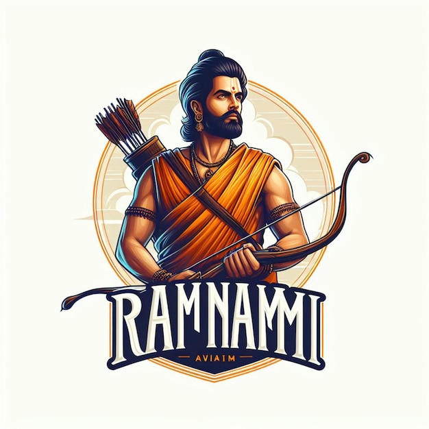 illustrazione del giorno di Ram Navami con vettore freccia e arco