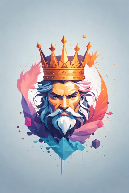 Illustrazione del logo King Vector Art minimalista