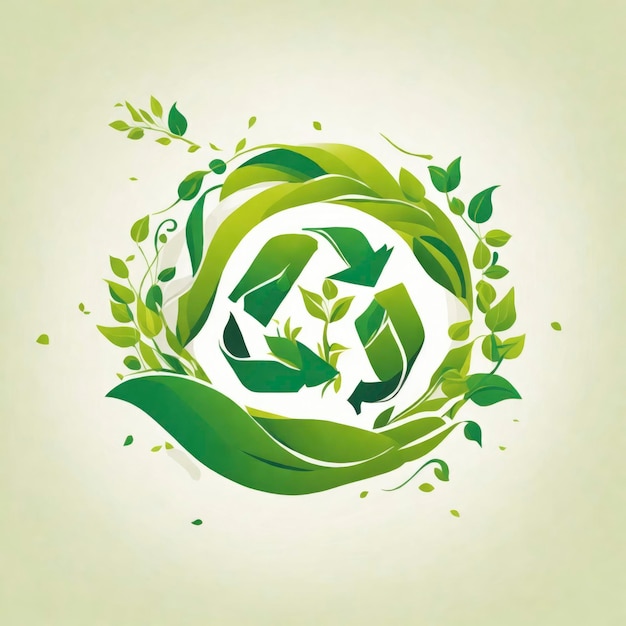 Illustrazione del logo vettoriale del design piatto a tema prodotto ecologico
