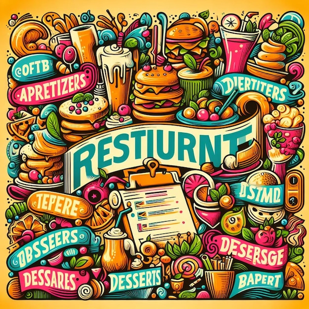 illustrazione del menu alimentare