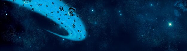 Illustrazione del meteorite dell'universo dello spazio cosmico