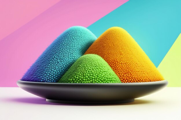 Illustrazione del modello 3d di rendering colorato di arte astratta sfondo creativo sfondo design elemento