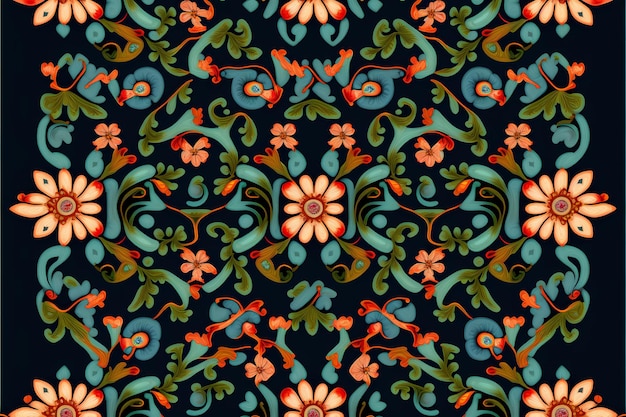 Illustrazione del modello di fiore di arte astratta, progettazione artistica del fondo di bellezza