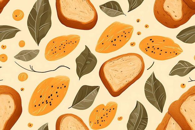 illustrazione del modello di frutta del pane