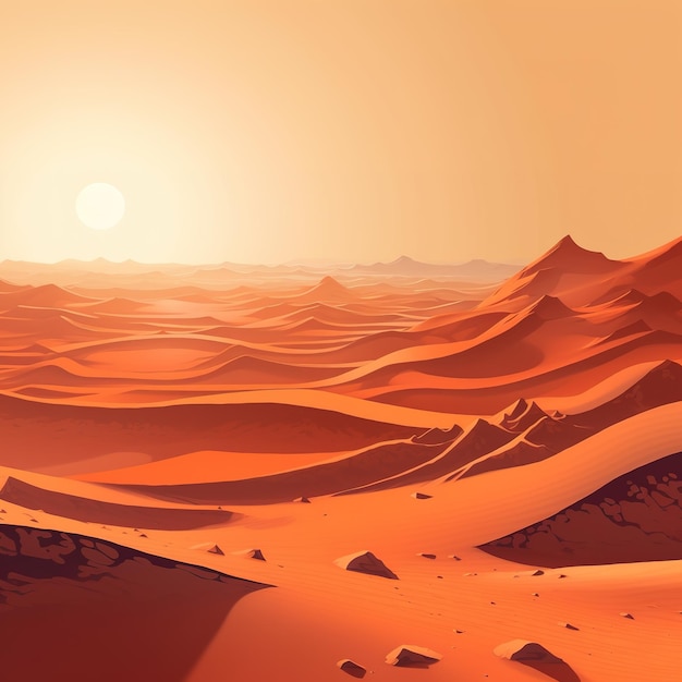 Illustrazione del paesaggio del deserto