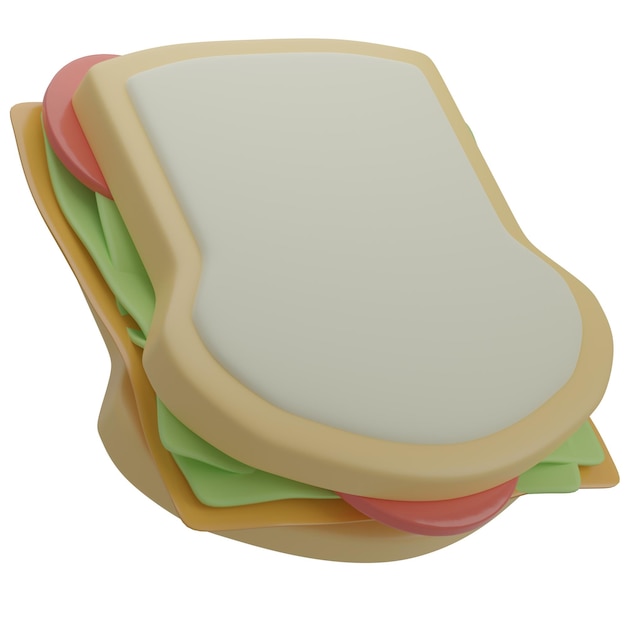 Illustrazione del panino 3D