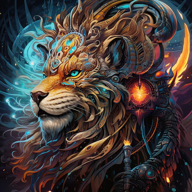 Illustrazione del personaggio del leone