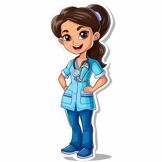 illustrazione del personaggio dell'infermiera di tutto il corpo