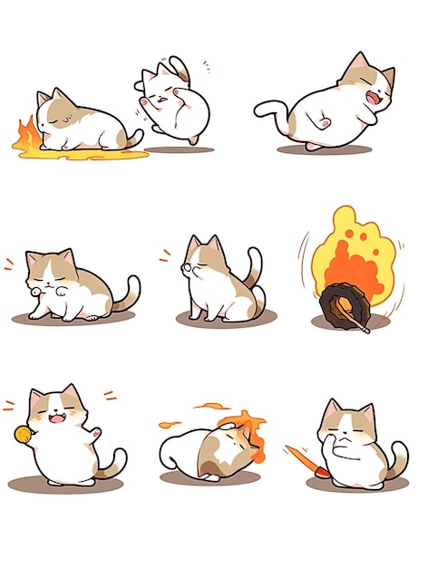 Illustrazione del personaggio di Cute Cats Sticker Pack