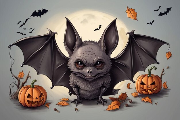 Illustrazione del pipistrello di Halloween