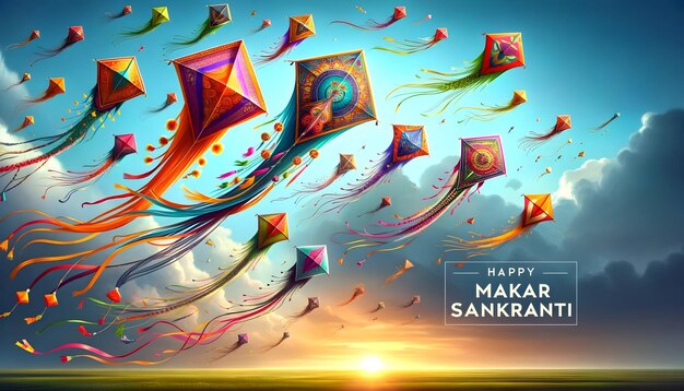 Illustrazione del poster di Makar Sankranti