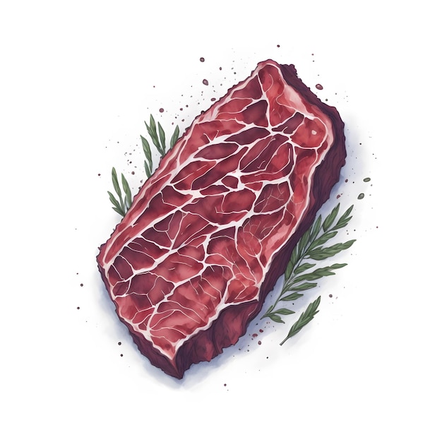 Illustrazione del primo taglio di carne di bistecca