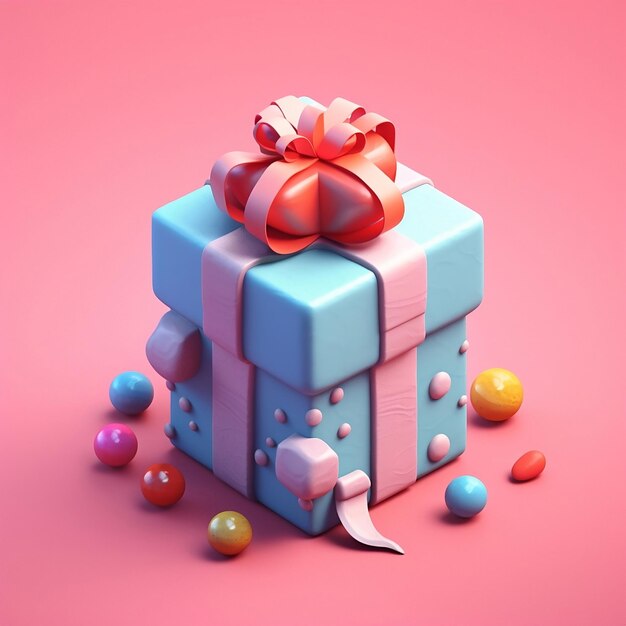 illustrazione del regalo 3d