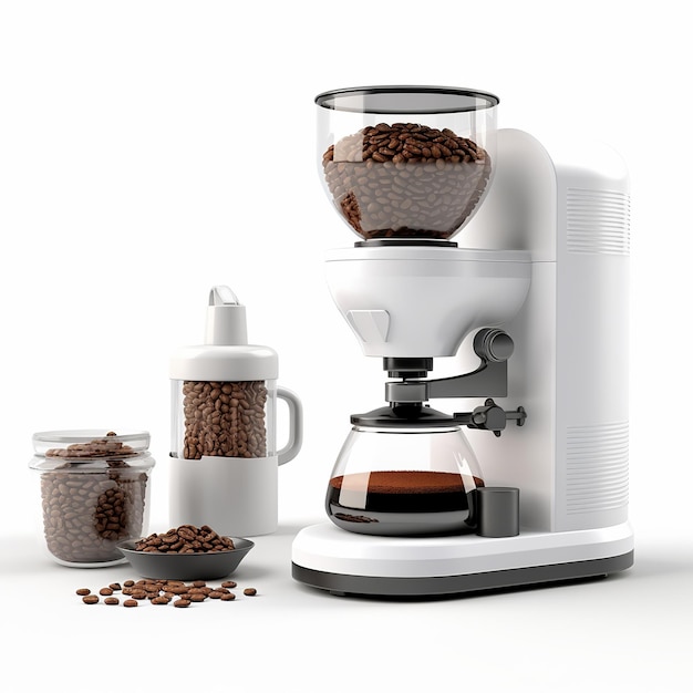 illustrazione del rendering di Coffee Grinder e Brewer3D di una mietitrebbia