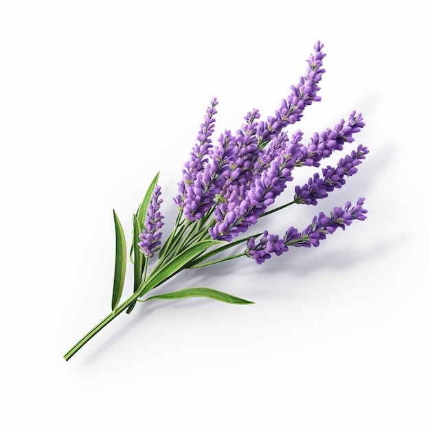illustrazione del rendering Lavender3D di una pianta di edera presentata