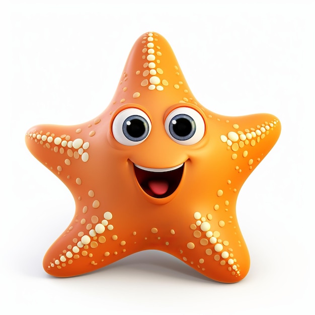 illustrazione del rendering Starfish3D di una stella marina unica