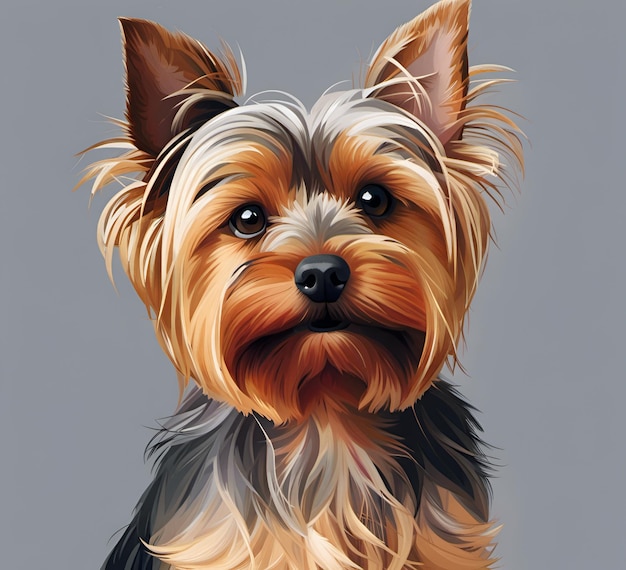 Illustrazione del ritratto dell'Yorkshire terrier