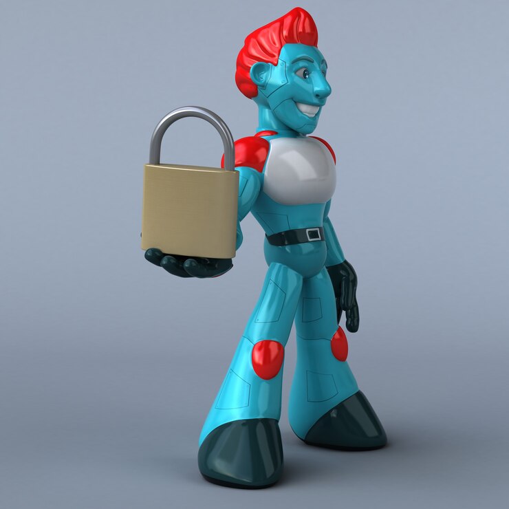 Foto illustrazione del robot rosso