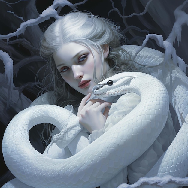 illustrazione del serpente bianco