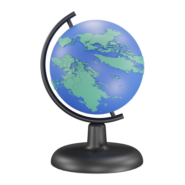 illustrazione del supporto del globo dell'icona 3d