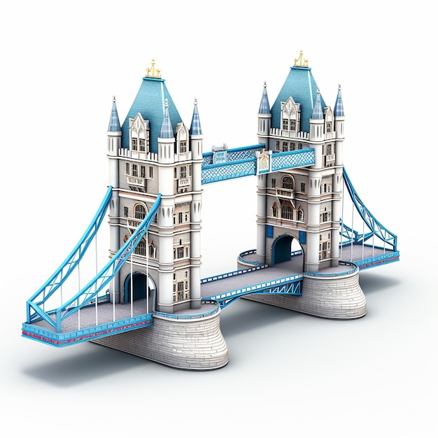 illustrazione del Tower BridgeUna rappresentazione 3D dell'iconica Torre