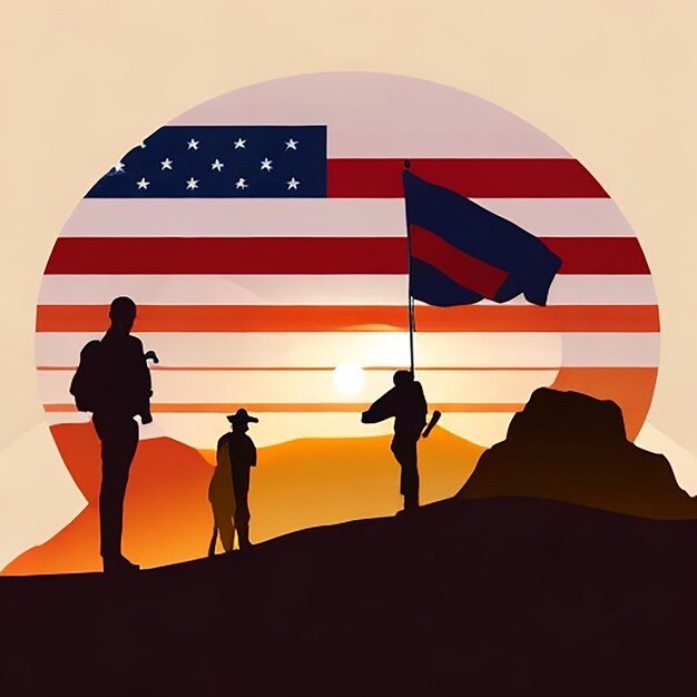 Illustrazione del Veteran Day per il design della maglietta