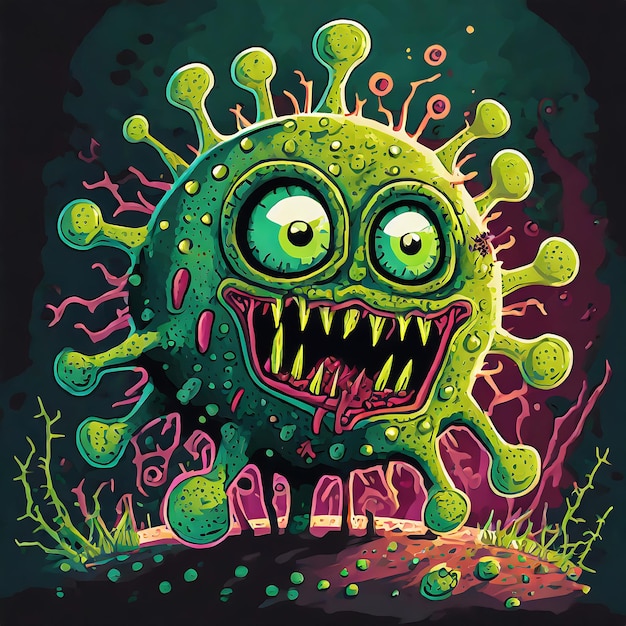 Illustrazione del virus zombie