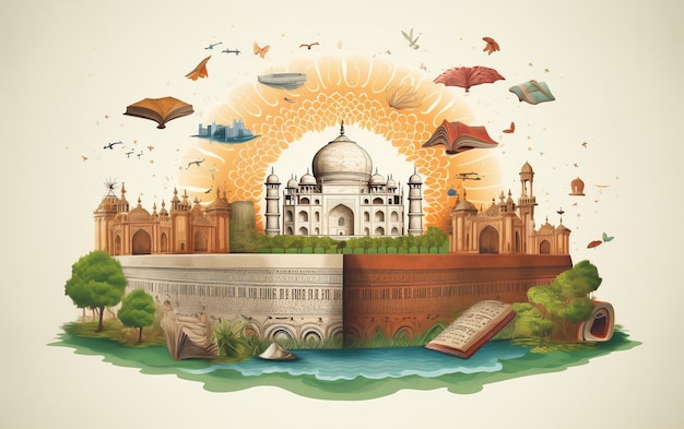 Illustrazione del World Hindi Diwas