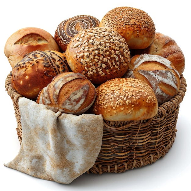 illustrazione delizioso secchio di pane stile di presentazione
